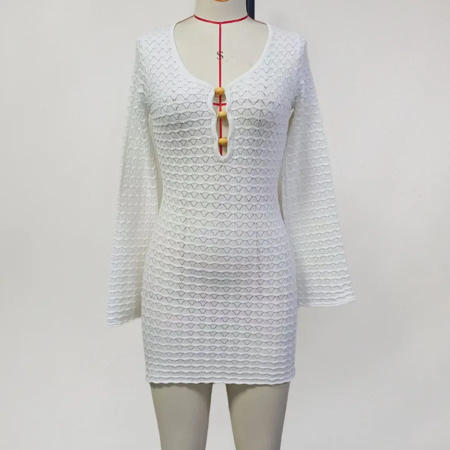 Women's Solid Color Vacation Cover Ups