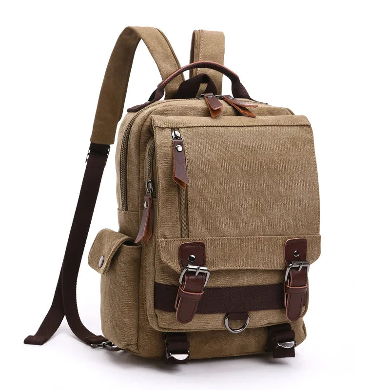 solid color casual travel hiking backpack