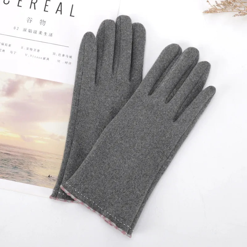 Women's Elegant Simple Style Solid Color Gloves