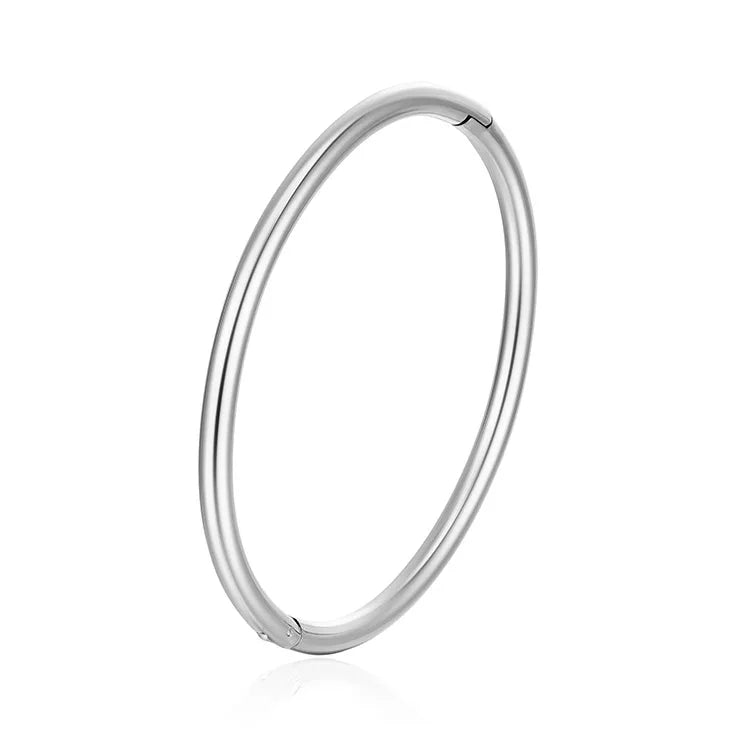 Retro Classic Style Geometric Flower 304 Stainless Steel Bangle In Bulk