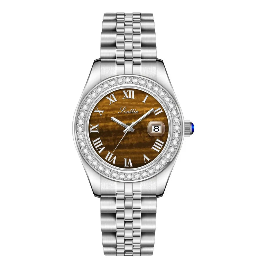 Retro Classic Style Solid Color Butterfly Double Snap Quartz Watch Women's Watches