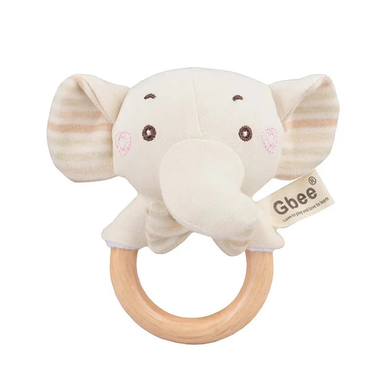 Gbee baby rattle plush toy early education animal round rattle doll baby soothing toy