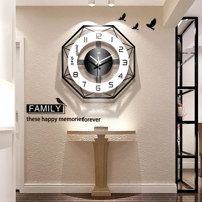 Fashionable Simple Wall Clock Living Room Home Creative Clock Art Decorative Clock Nordic Wall Hanging Mute Wall Watch