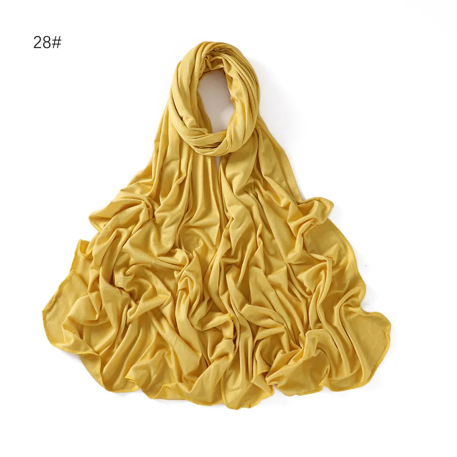 women's basic solid color mercerized cotton modal cotton linen scarves