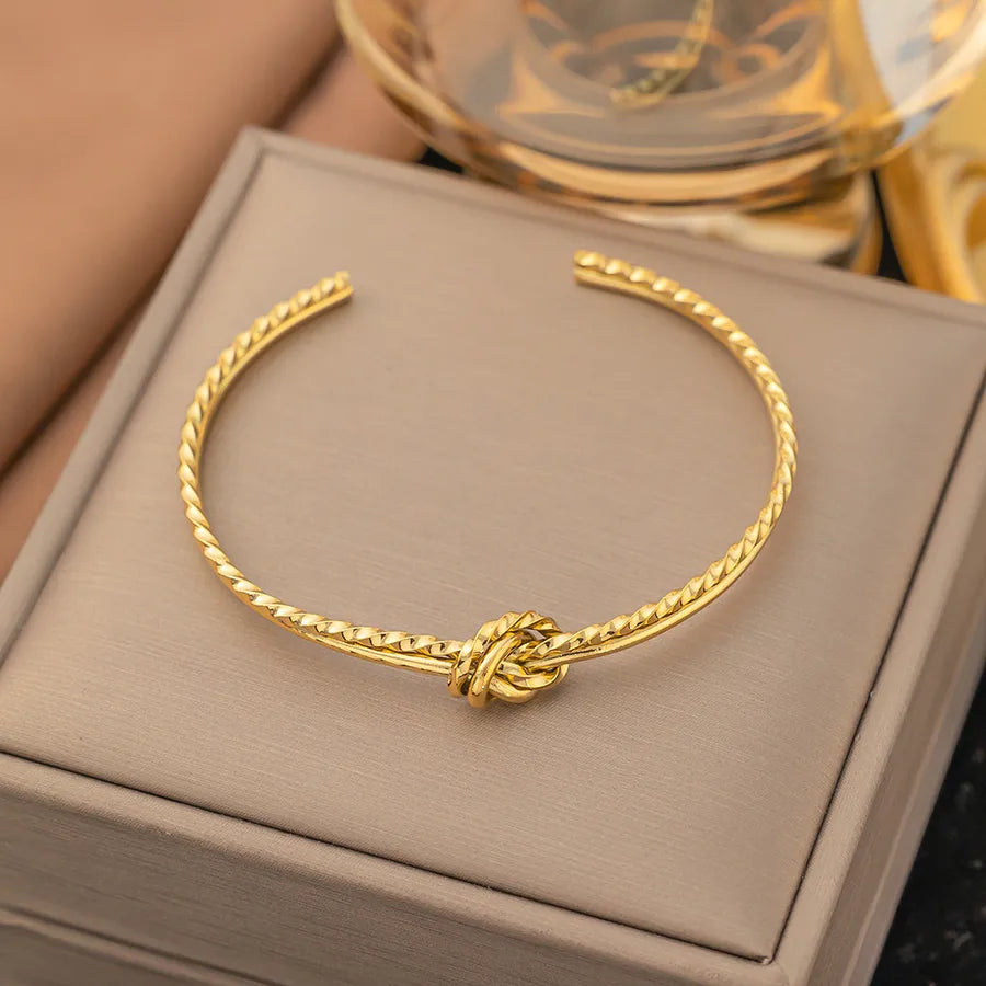 Elegant Simple Style Geometric 304 Stainless Steel Paperclip Chain cable chain Bracelets In Bulk