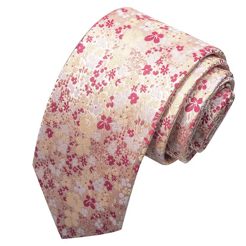 business formal solid color cashew nuts flower polyester yarn men's tie