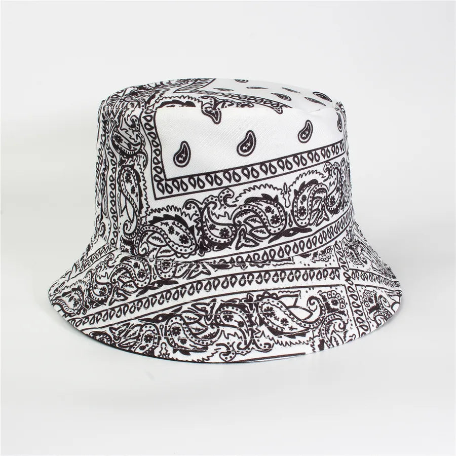 Double-Sided Fisherman Hat Women's Floral Print Sunshade Leaf Animal Cartoon Bucket Cap Spring Summer Elegant Casual Style