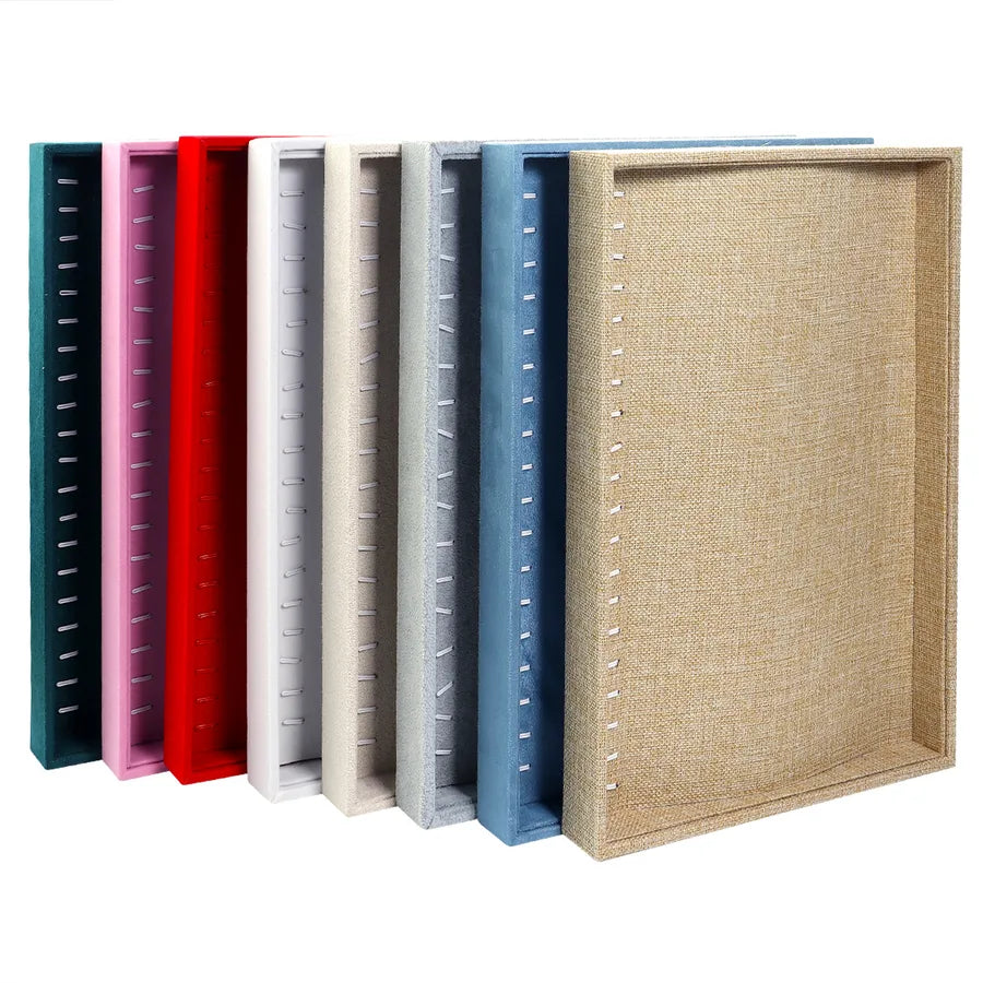Jewelry Storage Plate Necklace Bracelet Earring DIY Handmade Weaving Square Pattern Cloth Jewelry Display Tray For Selling And Inspection