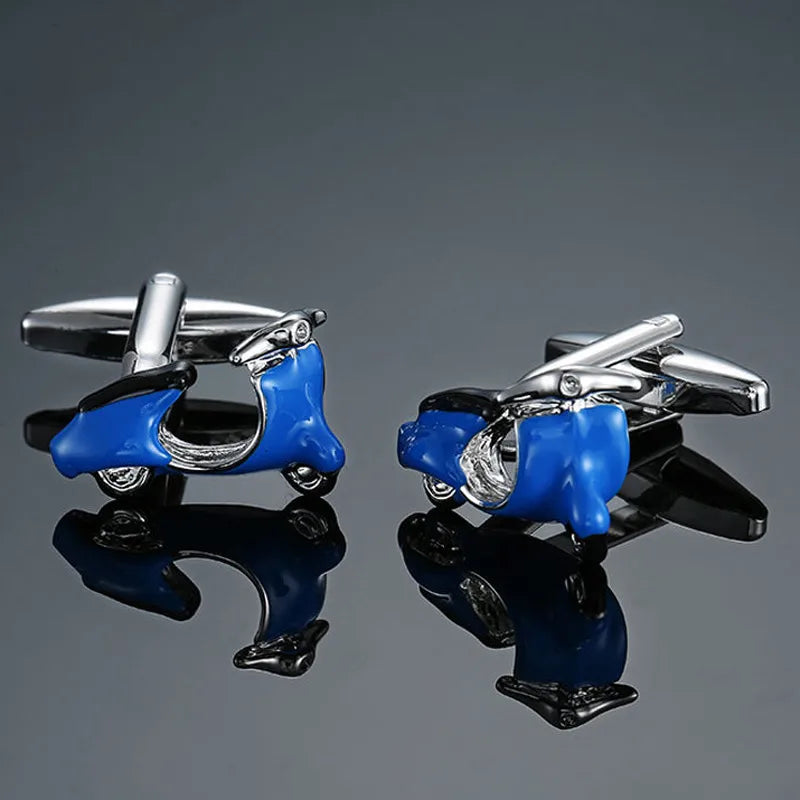 business geometric copper plating men's cufflinks