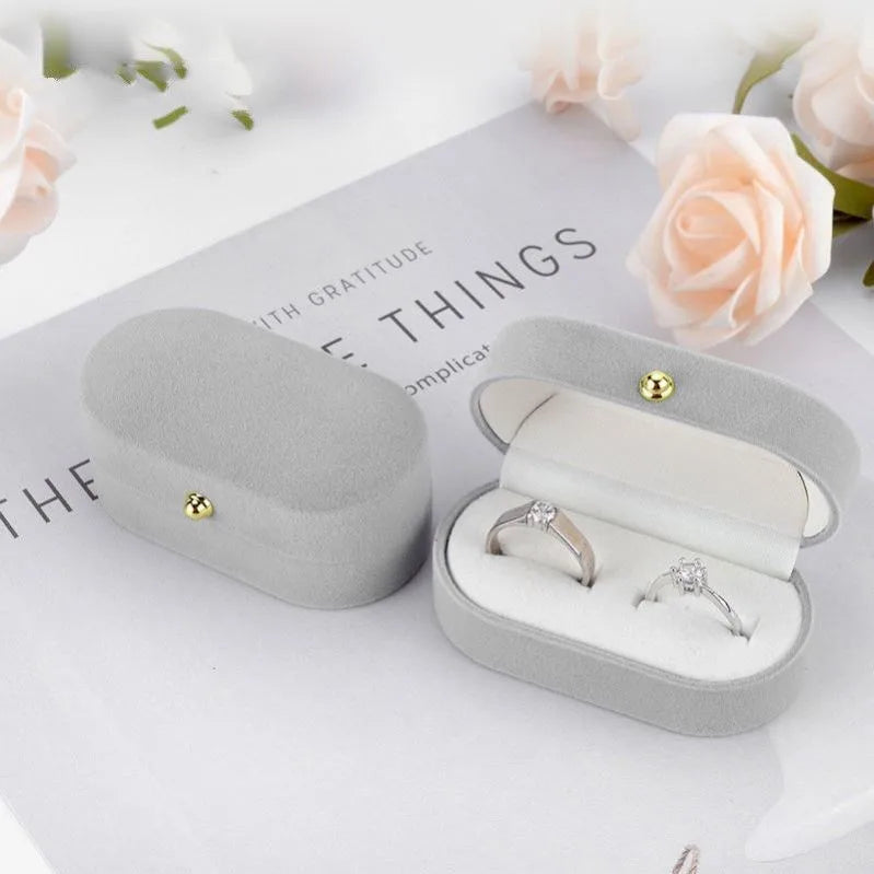 casual solid color pu leather jewelry boxes 1 piece