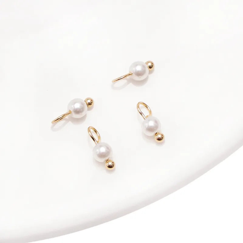 Handmade Natural Stone Pendant Beads Small Drop Earrings Bracelet Necklace Weaving Material Accessories Simple Style Jewelry