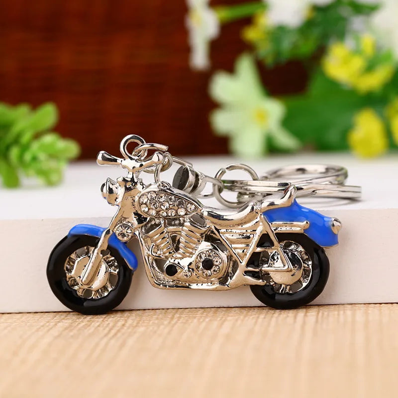 cute car metal diamond women's bag pendant keychain