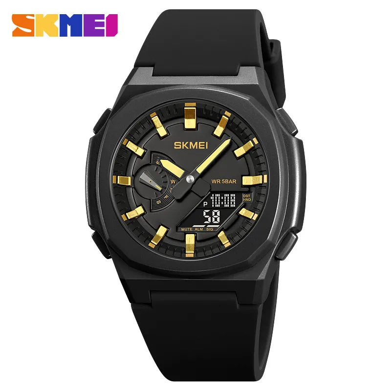 sports solid color buckle electronic men's watches
