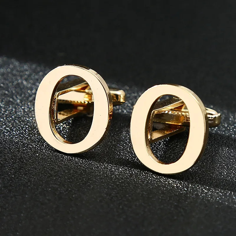 Vintage Style letter Iron Plating Unisex Cufflinks