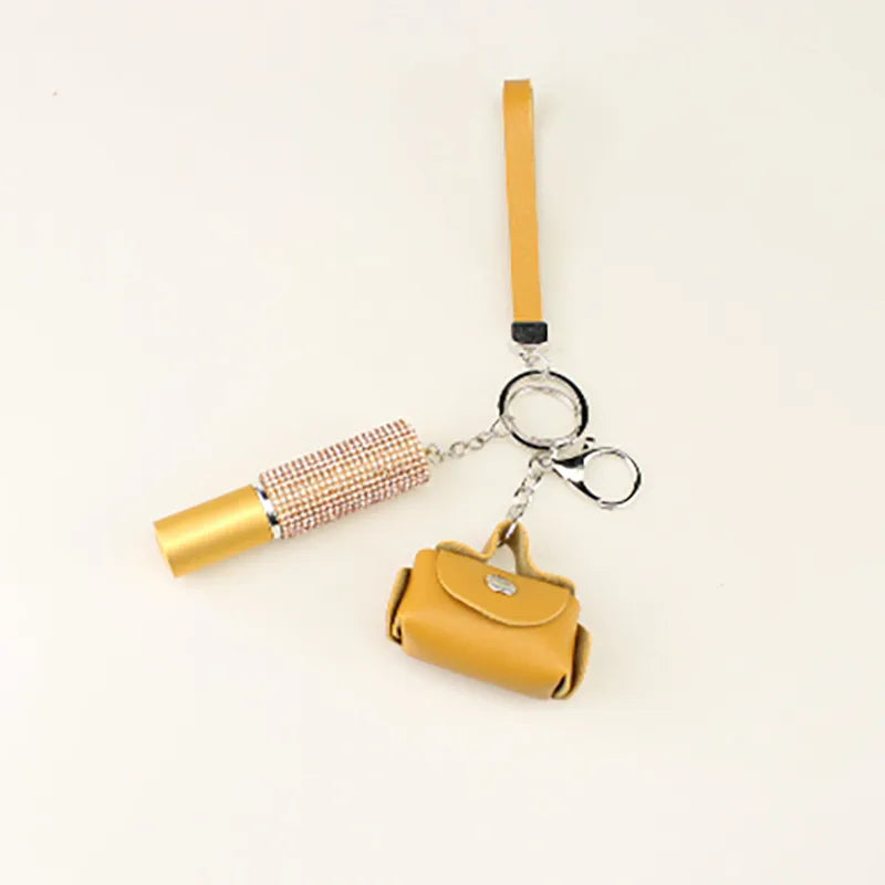 Casual Elegant Geometric Pu Leather Alloy Keychain