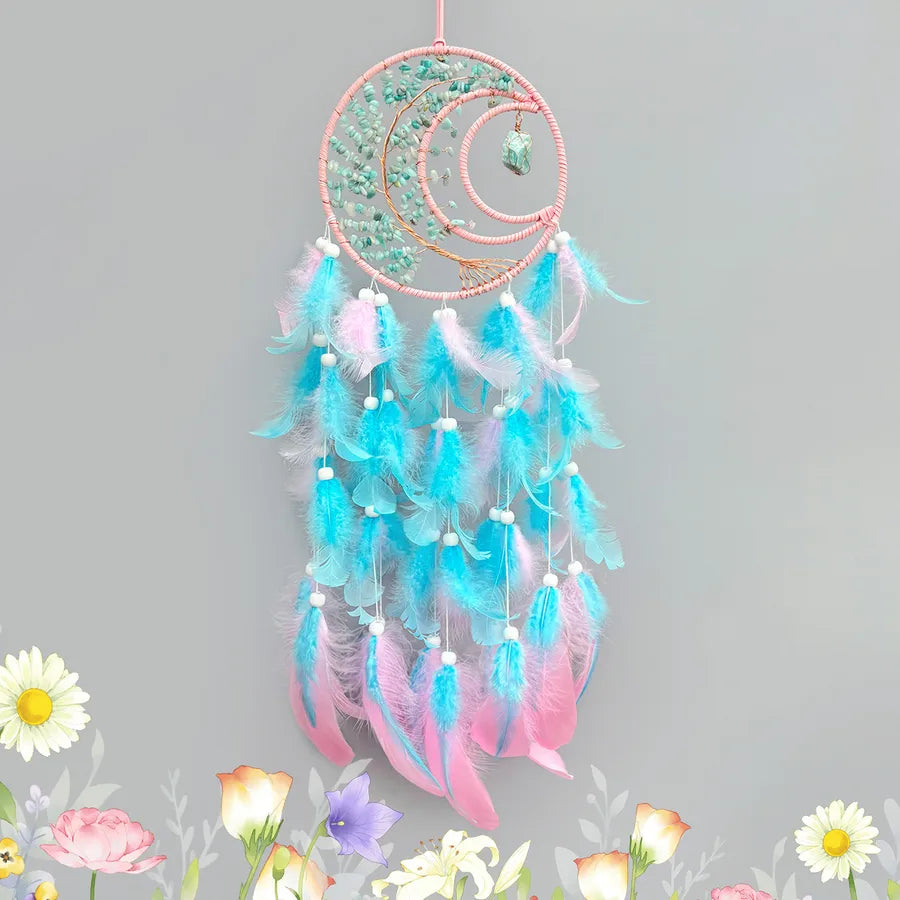Simple Style Colorful Feather Iron Dreamcatcher Wall Art