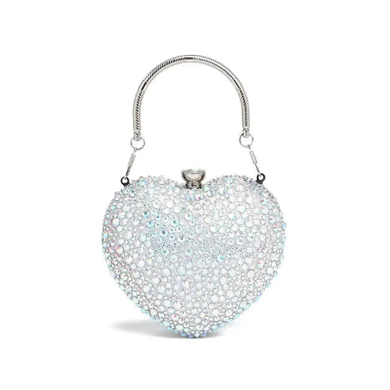 Red Black Rose Gold pu Heart Shape Heart-shaped Evening Bags