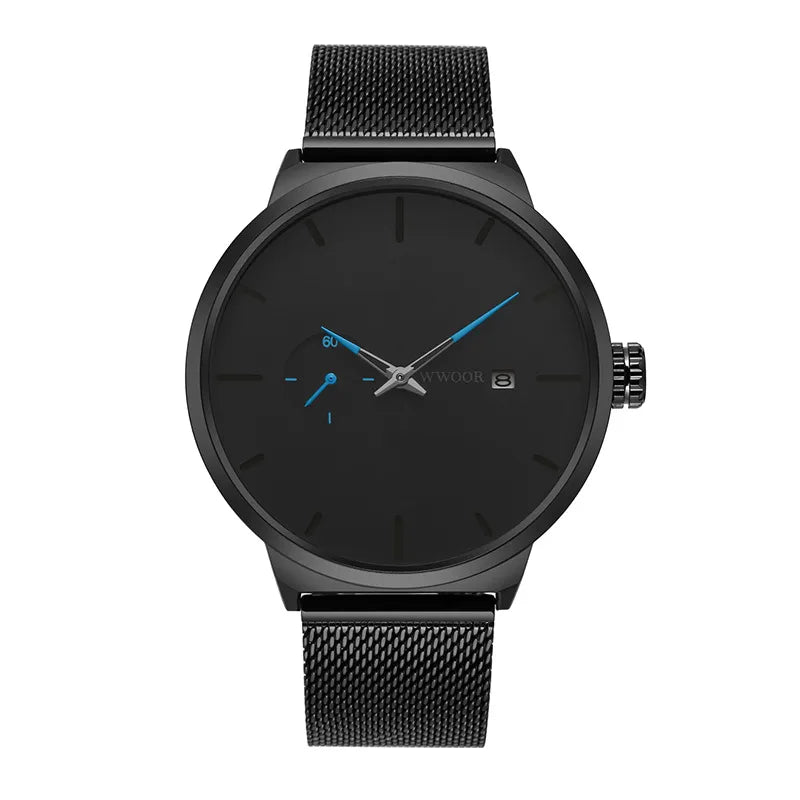 Casual Solid Color Hook Quartz Men's Watches