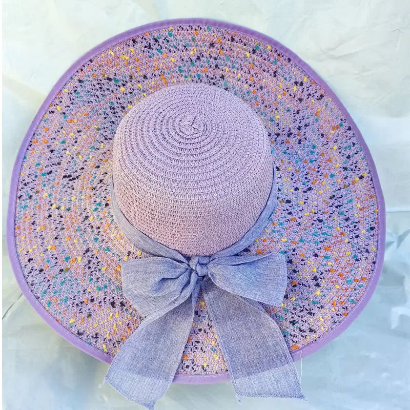 Women's Vacation Beach Solid Color Big Eaves Sun Hat