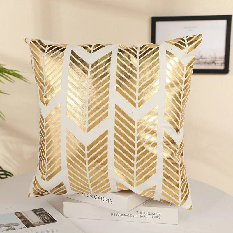 classical letter short plush pillow cases