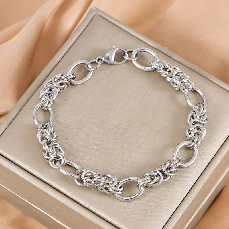 Simple Style Classic Style Geometric 304 Stainless Steel Bracelets In Bulk