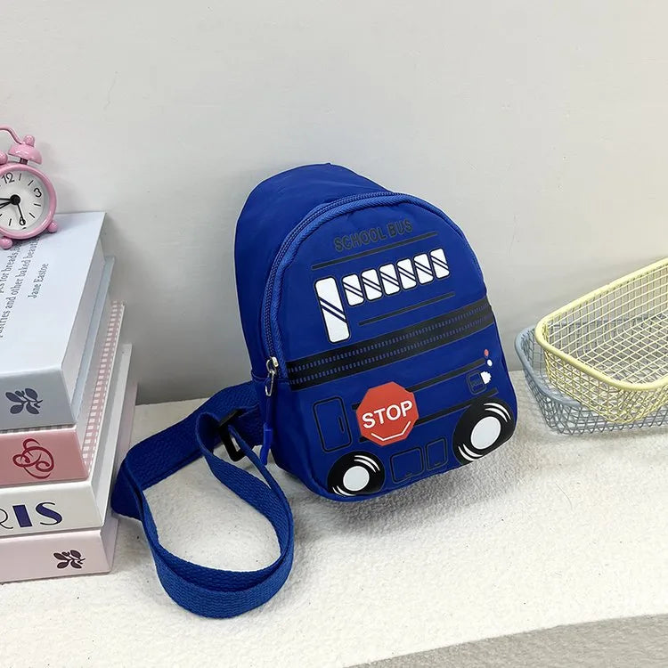 Kid'S Nylon Car Cute Oval Zipper Fanny Pack
