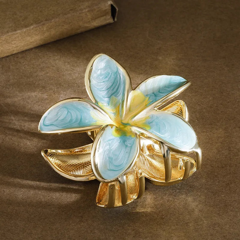 Elegant Lady Women's Plumeria Zinc alloy Plating Hair Claws