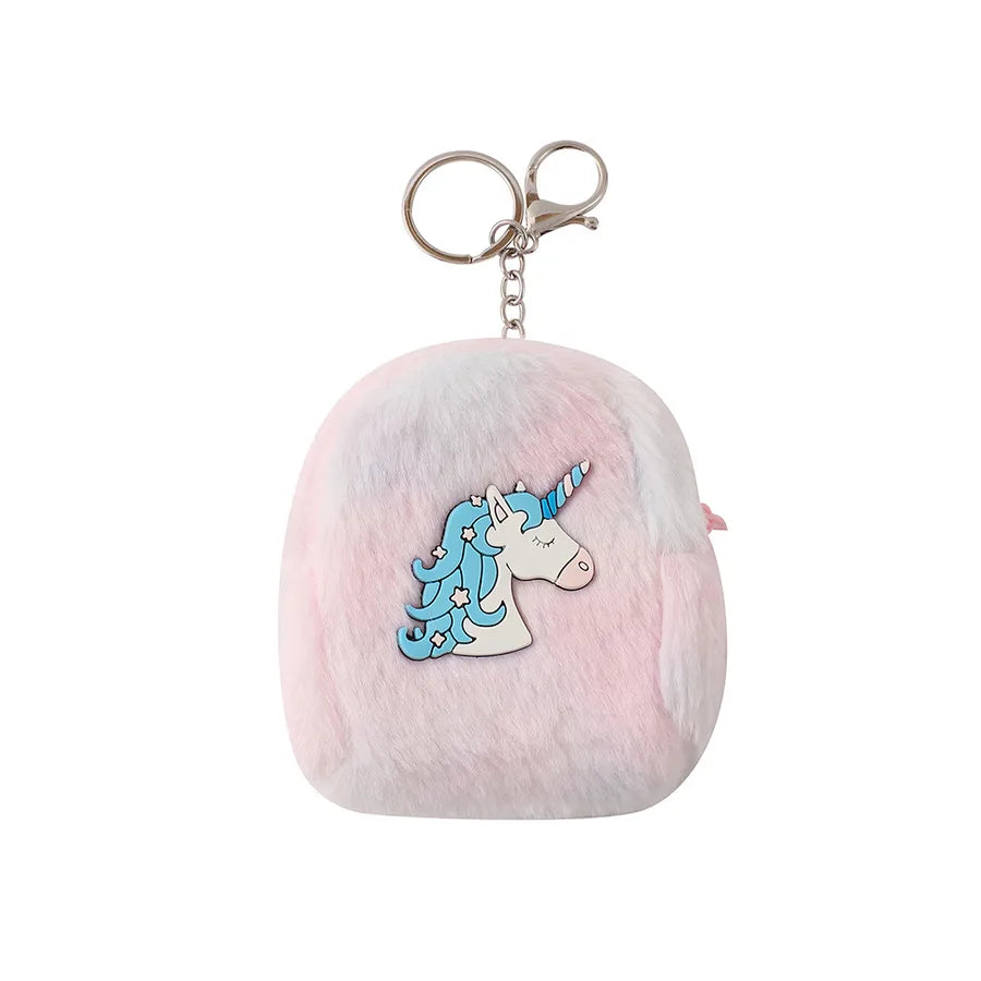 Women's Animal Cartoon Plush Zipper Kids Wallets