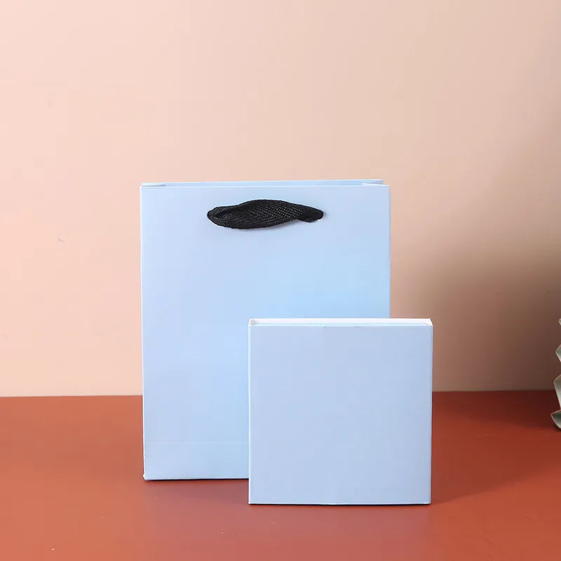 simple style solid color paper jewelry packaging bags