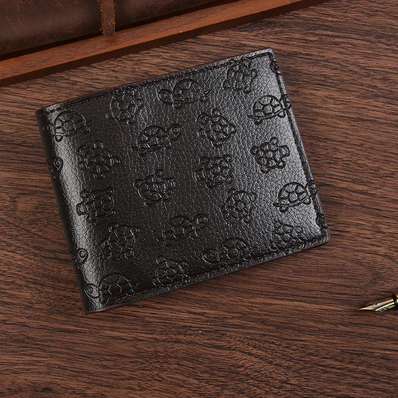 Men's Solid Color Pu Leather Open Small Wallets