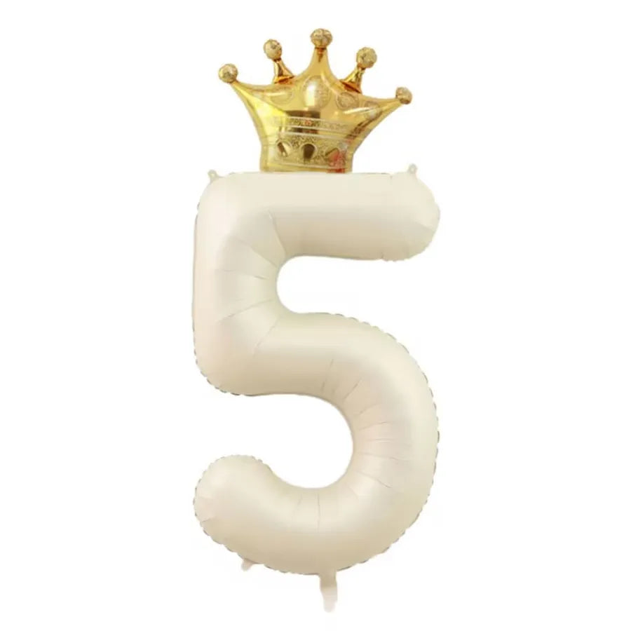 cute sweet number aluminum film birthday balloons