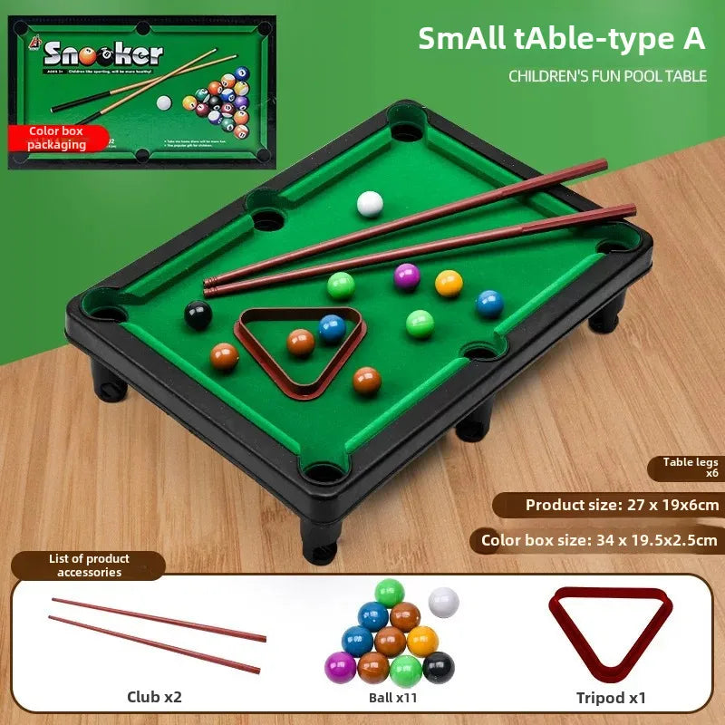 Simulation Children's Small Billiard Table Household Mini Billiard Table Toy Table 2-in -1 Parent-Child Interactive Gift