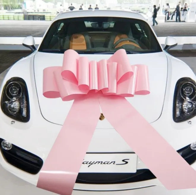 Cross-border# one-piece pull flower car big pull flower furniture wedding car ribbon flower holiday gift decoration big pull bow X