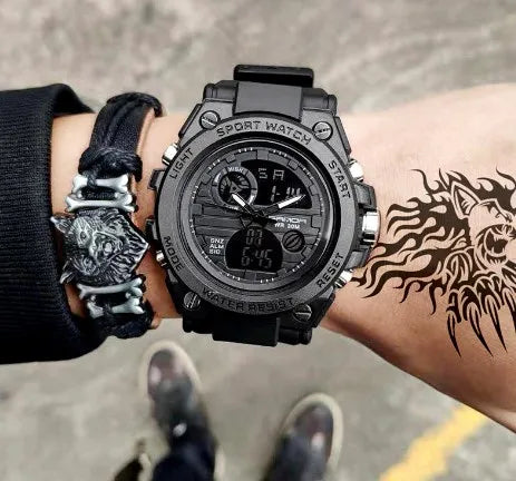 modern style solid color electronic men's watches