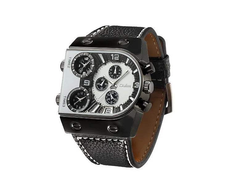 casual round single folding buckle quartz men's watches