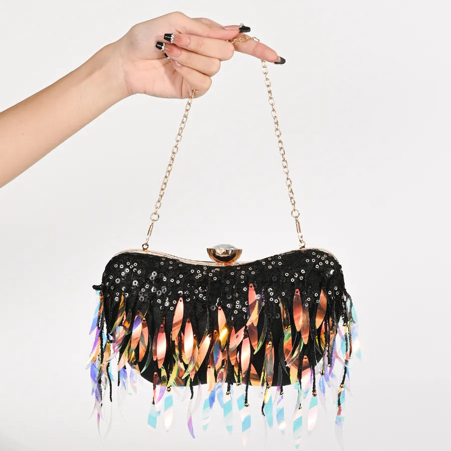 Polyester Geometric Sequins Rhinestone Square Evening Bags