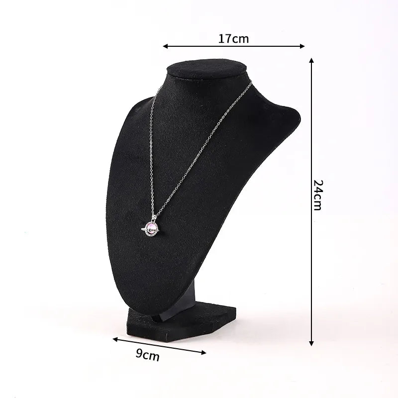 1 Piece PU velvet Classic Style Solid Color Jewelry Display Bust