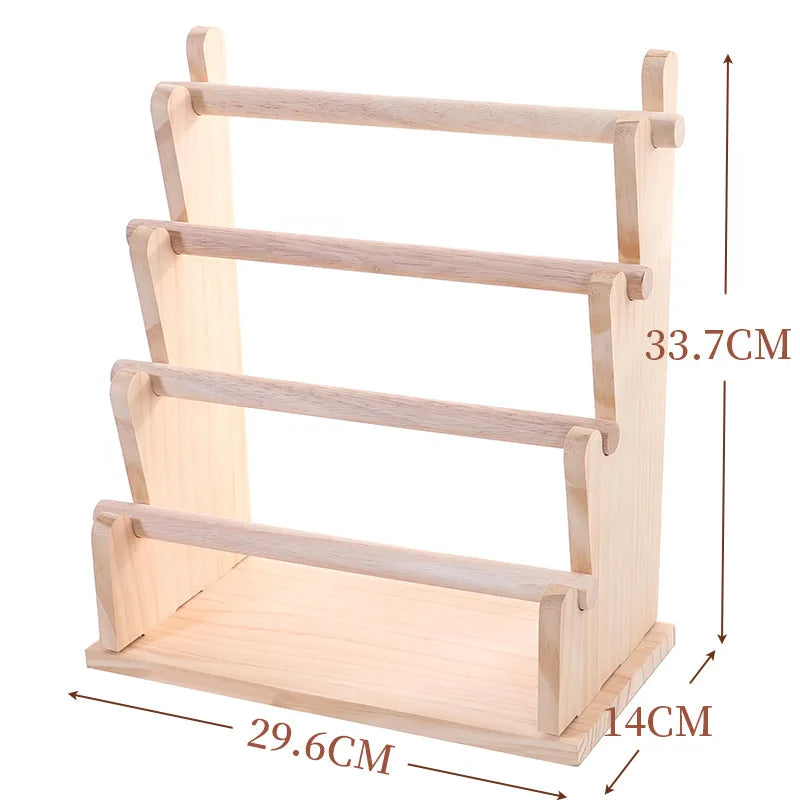 Solid Wood Bracelet Chain Display Stand Stall Selling Wristband Earring Storage Organizer Buddha Beads Necklace Showcase