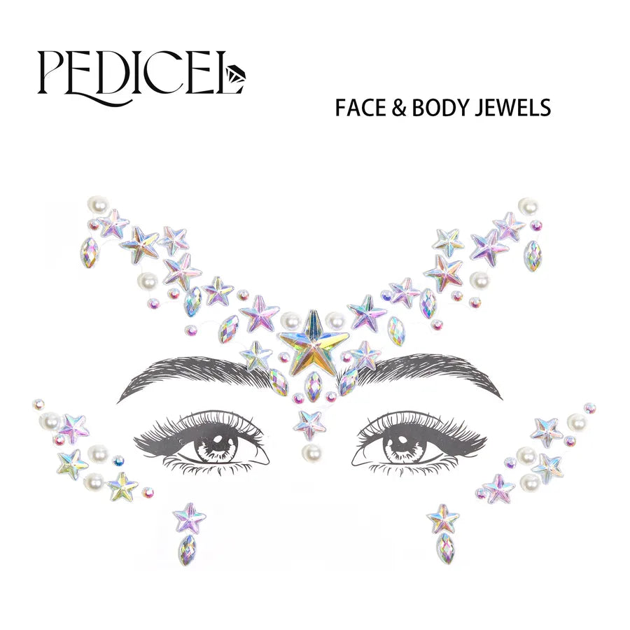 Multicolor Rhinestone Tattoos & Body Art 1 Piece