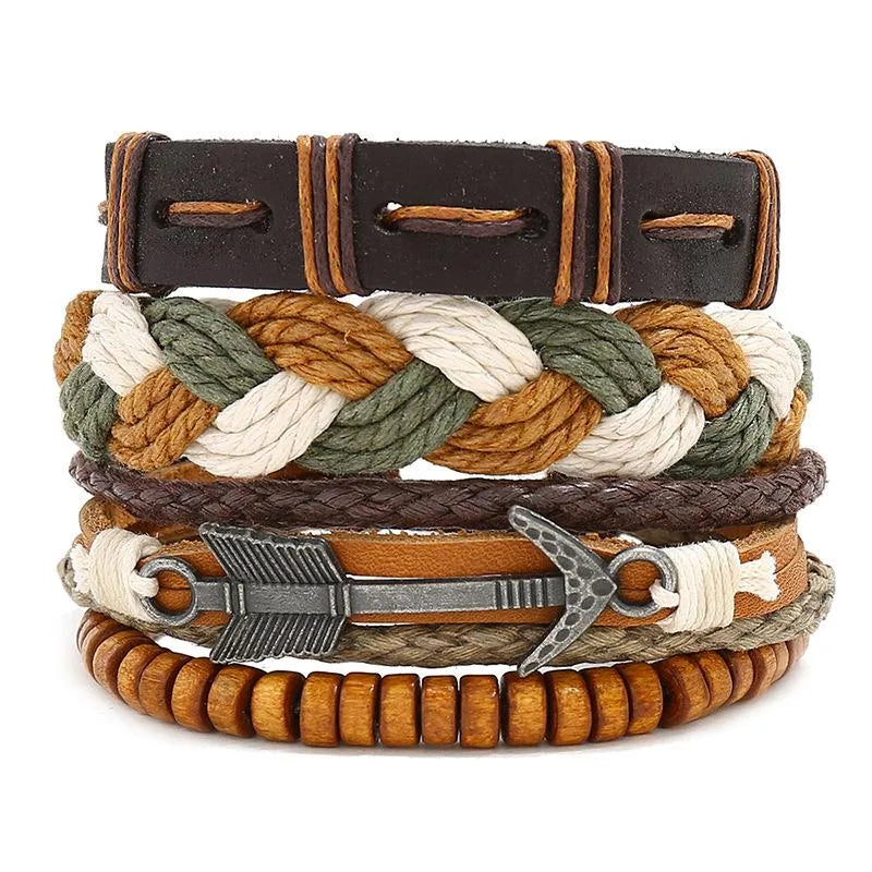 vintage woven leather bracelet