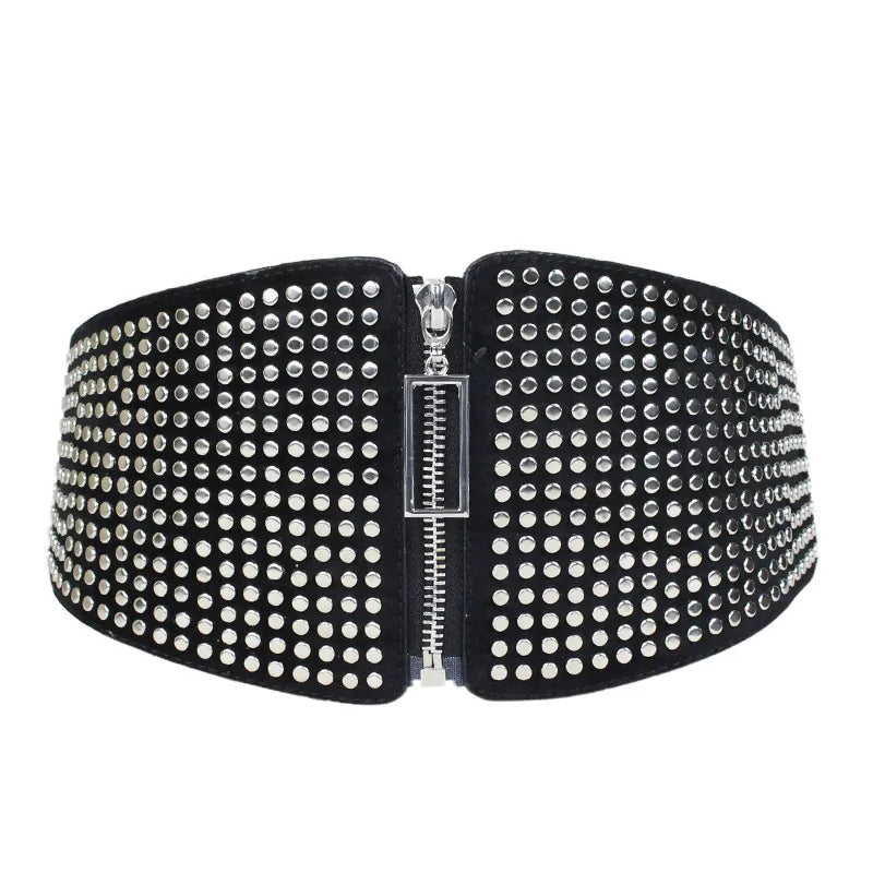 fashion solid color pu leather  women's corset belts