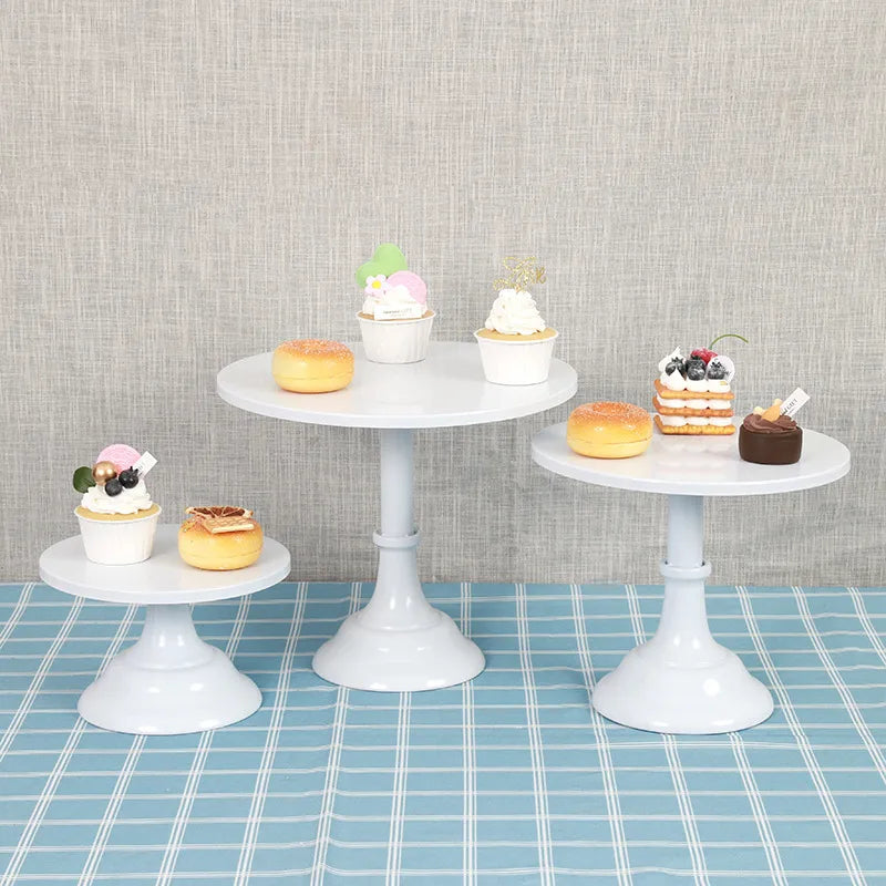 Nordic Style Solid Color Iron Daily Party Cake stand