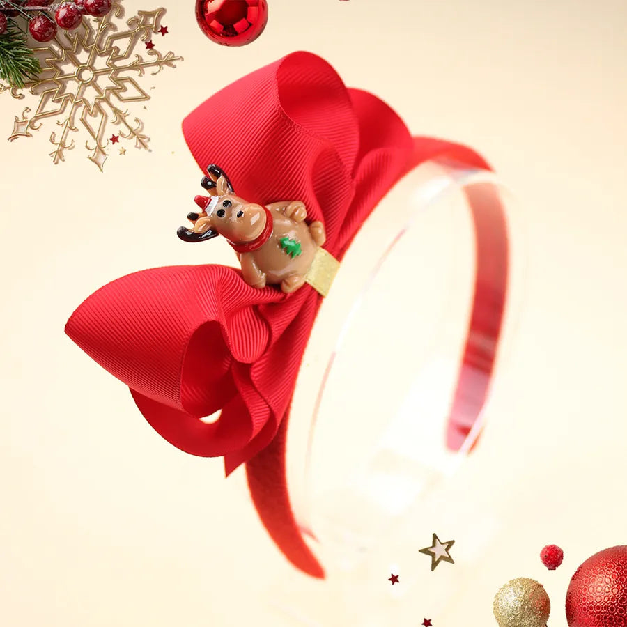Children's Christmas Party Hairband Cartoon 3D Snowman Santa Claus Accessories Hair Ornaments Festive Butterfly Knot Fabric