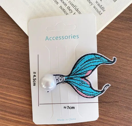 Vacation Simple Style Girl'S Fish Tail Polyester Hair Clip
