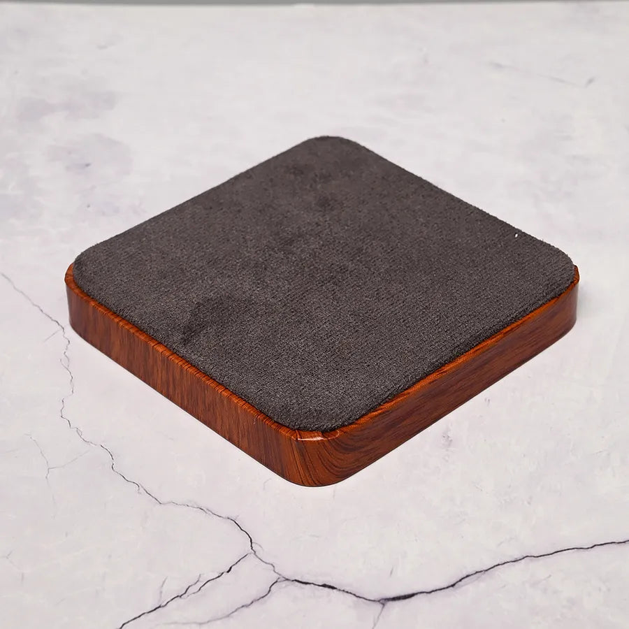 Handmade DIY Jewelry Display Plate Square Rectangle Hand Bracelet Ring Tray Artificial Wood Velvet Simple Style Jewelry Stand