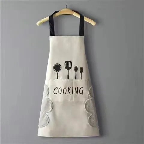 casual solid color pvc apron 1 piece