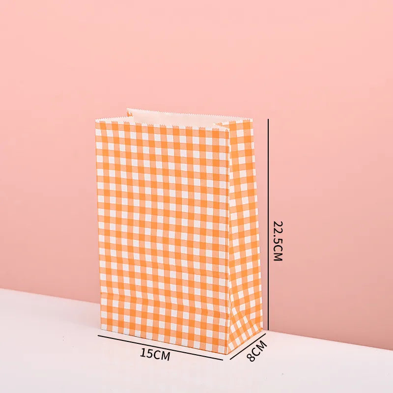 Thickened Food Kraft Paper Bag Customized Square Bottom Bag Baking Takeaway  and  Film Anti-oil Storage Packaging Bag