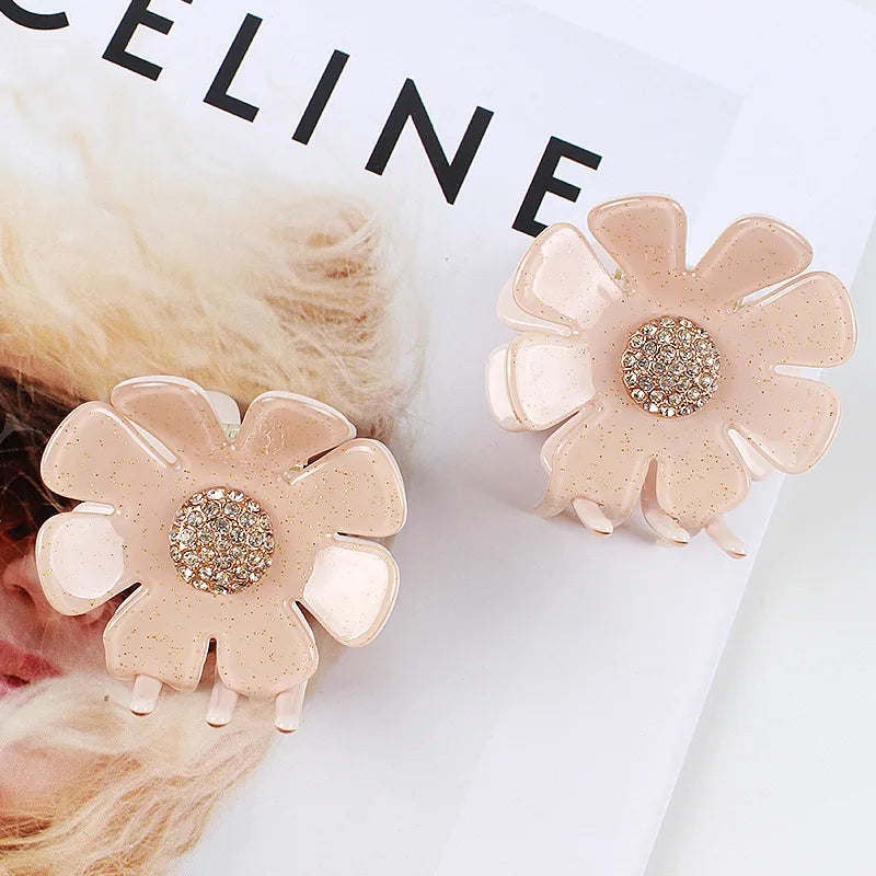Cute Women's Flower Acetic acid sheets Hair Claws