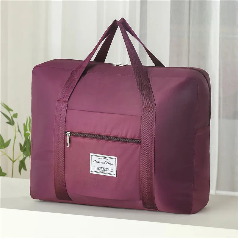 Unisex Simple Style Solid Color Oxford Cloth Travel Bags