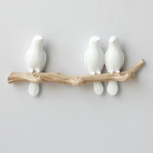 Nordic Creative Bird Decoration Hook Hallway Wall Seamless Key Hook Punch-free Wall Decoration Wall Hanging Coat Hook